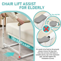Garvee Stand Assist Aid for Elderly, Support Up to 300Lbs, Adjustable Chair Couch Stand Assist for Home Hospital, Bed Toilet Chair Lift Assist for Seniors, Patients and Disabled, Khaki
