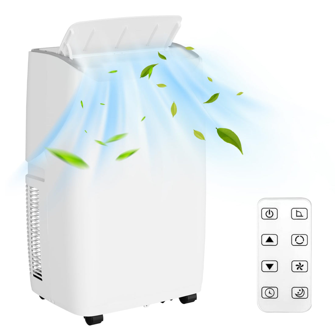 Garvee 14000 BTU Portable Air Conditioner 3-in-1 AC Unit Dehumidifier Fan Remote Control for Rooms Up to 700 Sq Ft Sleep Mode Timer - White