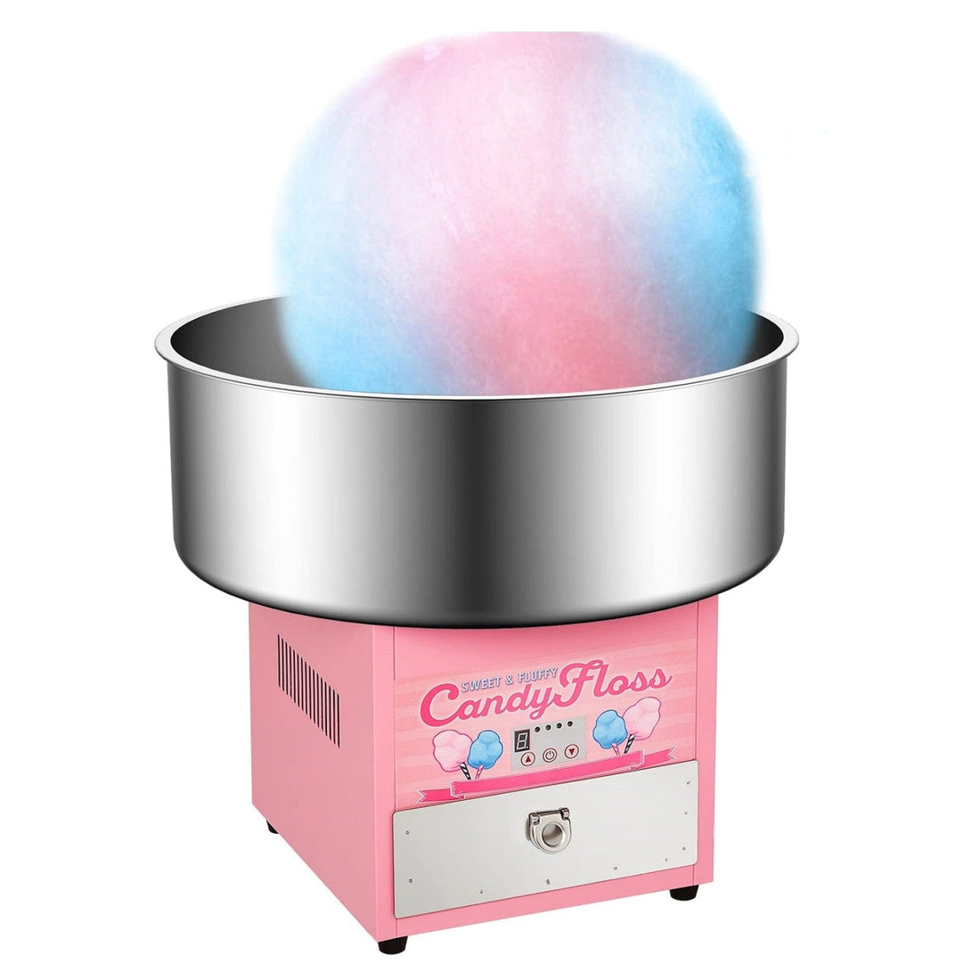 Cotton Candy Machine Commercial Electric Cotton Candy Maker with 20 inch Stainless Steel Bowl
