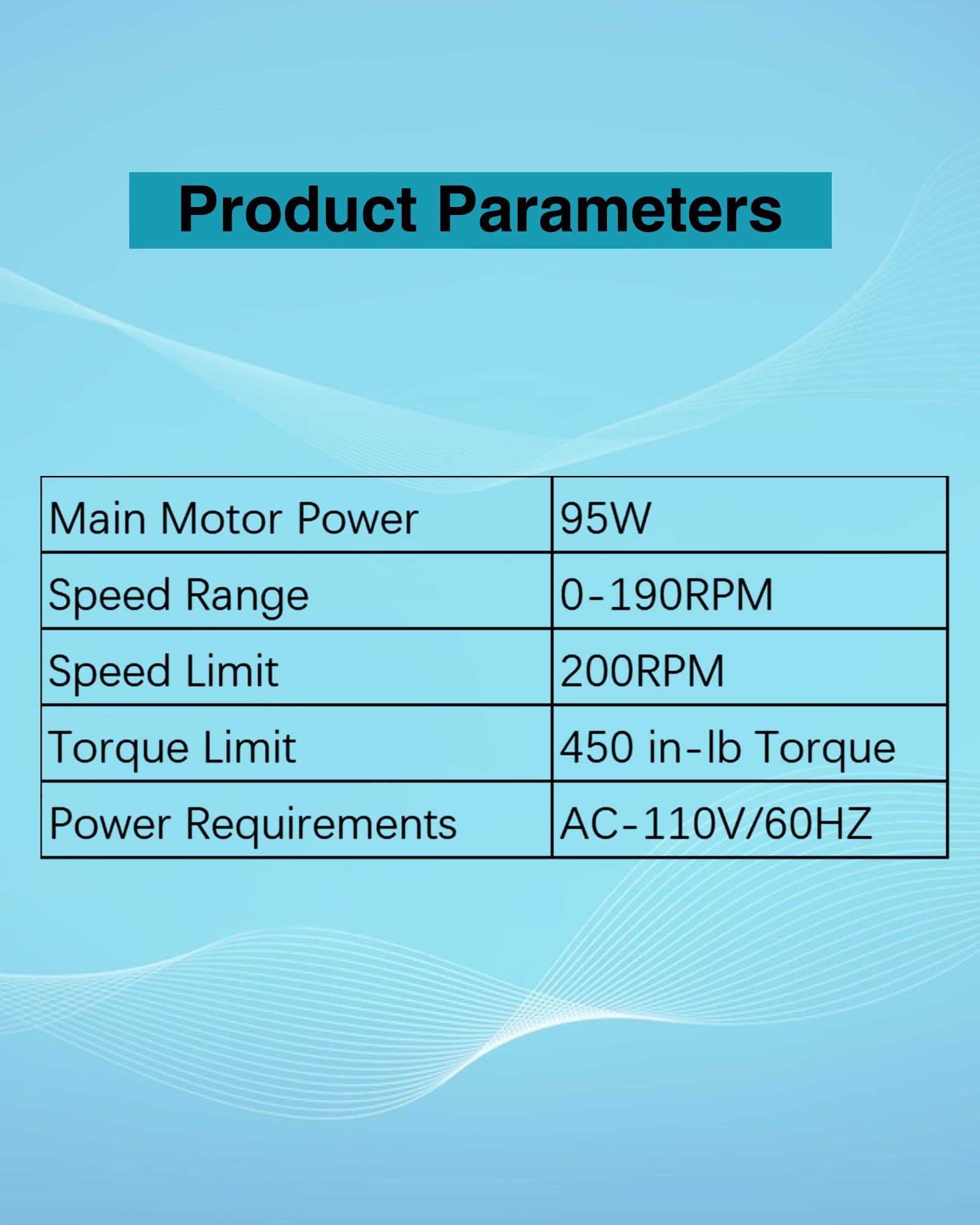 X-Axis Mill Power Feed 450lbs Torque, 110V 0-200 PRM, Adjustable