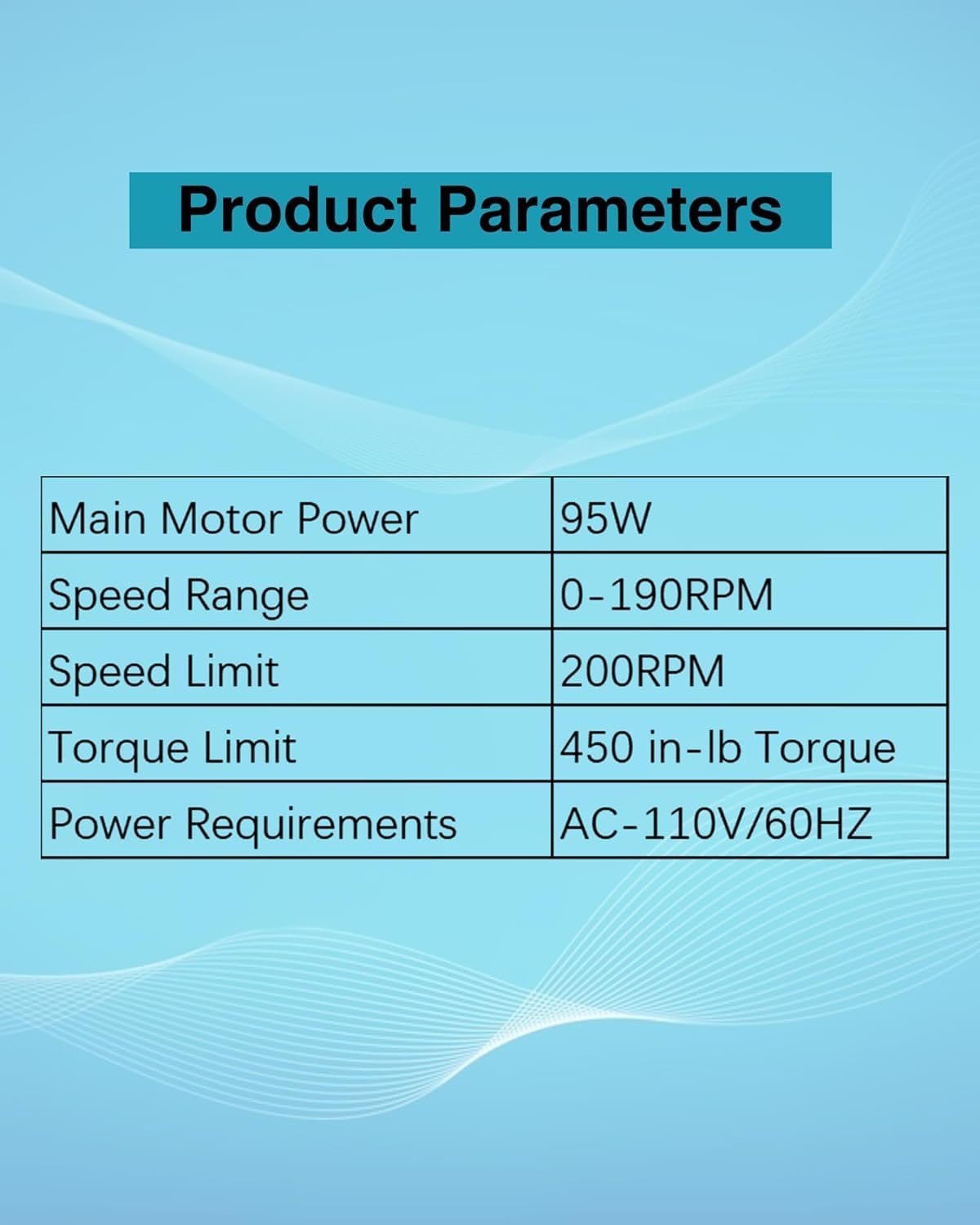 Z-Axis Power Feed 450 LB Torque, 110V 0-200PRM for Bridgeport
