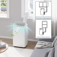 Garvee 14000 BTU Portable Air Conditioner, 3-In-1 AC Unit with Dehumidifier & Fan, Cools Up to 750 Sq. Ft. Quiet Operation, Auto Evaporation System, Remote Control, White