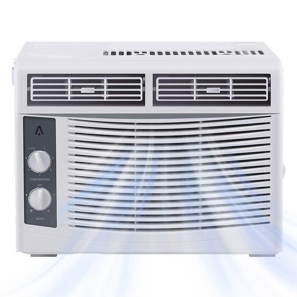 Garvee Window Air Conditioner With Reusable Filter & Controls, 5000 BTU 115V~, Suitable for 150 Sq.Ft, Window Ac Unit with 7 Level Temperature Setting,White