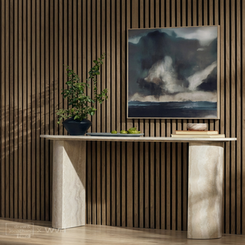 Garvee Set of 2 Modern 3D Fluted Acoustic Wood Slat Wall Panels 47.2" x 23.6" Soundproof Decorative Panels for Home Theater, Office, Studio and Interior Walls, Walnut