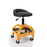 Garvee 300LBS Mobile Rolling Gear Seat - Adjustable Comfort, Smooth Mobility, Spinning Gear Tray, Heavy-Duty Support