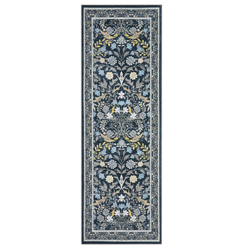 Garvee Floral Washable Runners 2x6 Non-Slip Soft Low-Pile Carpet Boho Flower Pattern Indoor Kitchen Hallway Bath
