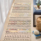 Garvee Iiving Room Rug Machine Washable Area Rug Non-Slip Geometric Bedroom Rug Stain Resistant Accent Throw Floor Carpet for Home Office - Colorful Brown