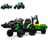 Garvee Ride P Series 3-in-1 Ride-On Tractor, 24V Electric, Excavator & Bulldozer, Remote Control, LED, Music, USB/Bluetooth max 66 lbs - Bright-green