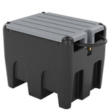 Garvee 116 Gallon Portable Diesel & Gasoline Fuel Tank with 12V Electric Pump, Auto Shut-Off Nozzle, Heavy Duty PE, Dual Filtration, Forklift Pockets, Marine & Farm Use - Black+Grey