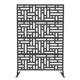 Garvee Decorative Metal Garden Fence Panels - Rust-Resistant Scroll Design, Easy Installation - Aluminum, Geometric Shapes - Yard, Pool, Flower Beds - Geometric