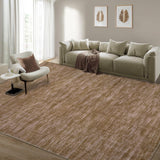 Garvee Large Area Rug 10x13 Low Pile Non-Slip Soft Durable Cotton Edges Machine Washable Kids Pets Friendly Living Room Bedroom - Camel