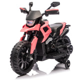 Garvee 6V Kids Electric Motorcycle with Training Wheels, Adjustable Speed 2-5 MPH, Durable Battery-Powered Ride-On Bike, Headlight & Music, Safe for Toddlers Outdoor Play - Pink