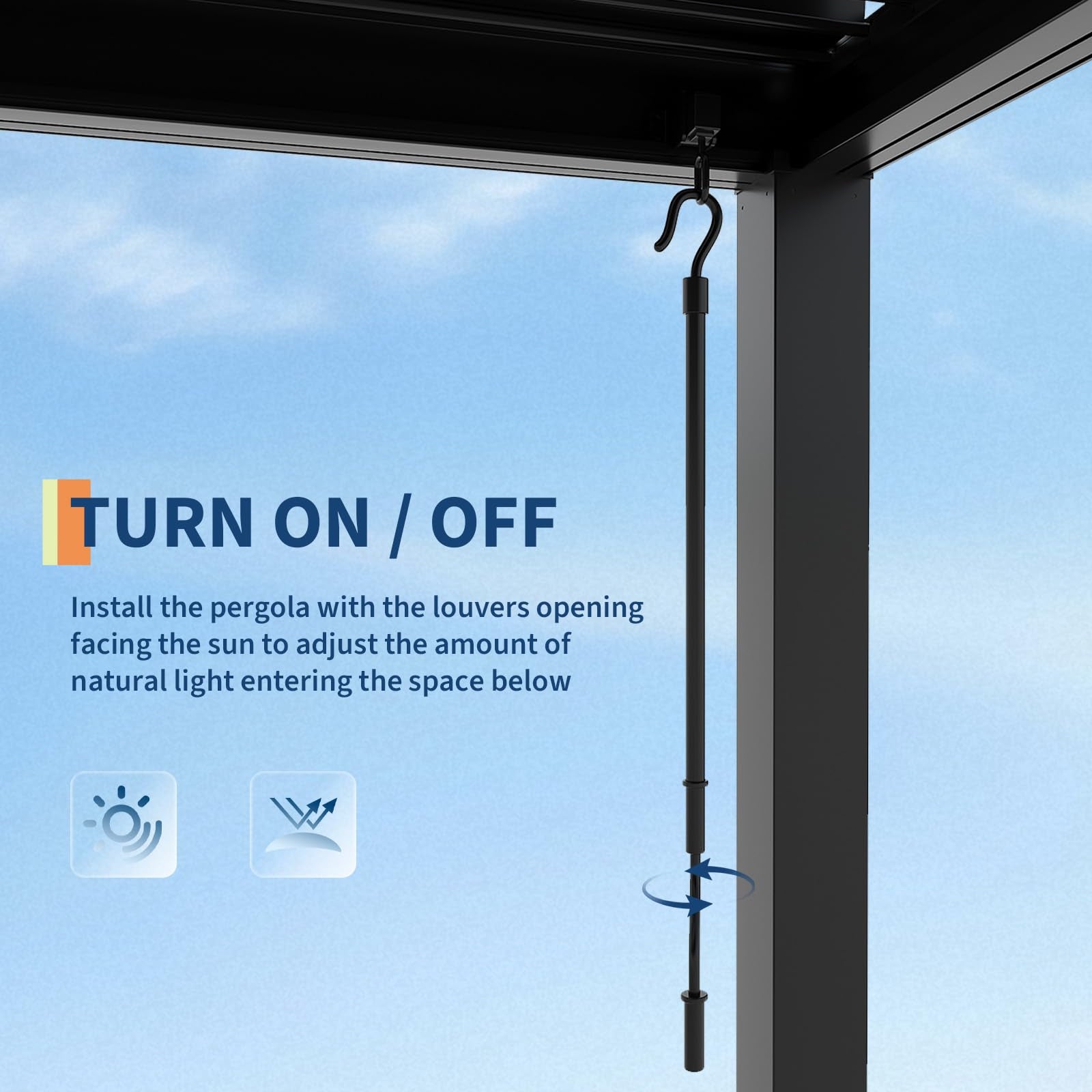 Garvee All-Aluminum Louvered Pergola 10' x 12', Outdoor Pergola with Adjustable Louvered Roof, Reinforced Aluminum Frame, Integrated Drainage System, Hardtop Gazebo for Patio, Deck, Gray