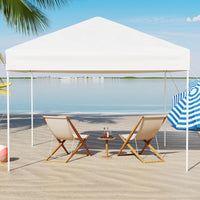 Garvee 10x10 ft Pop Up Canopy Tent - Height Adjustable Outdoor Pavilion - Portable Folding Gazebo with Carrying Bag, Easy Setup - Perfect for Parties, Garden, Camping, Beach & Outdoor Events - White