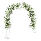 Garvee Metal Garden Arch Trellis 9.8'x7.2' Weatherproof Rust-Resistant Metal Sturdy Square Base Easy Assembly Outdoor Wedding Party Decor