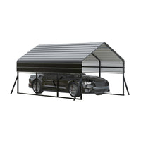 Garvee 10' X 15'  Heavy Duty Metal Carport Kit for Trucks, Boats, RVs, Tractors – Reinforced Frame, Anchors, All-Weather Outdoor Storage Shelter, 100MPH Wind & 35PSF Snow Rated, Quick Assembly
