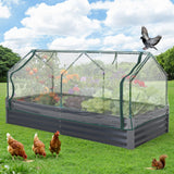 Garvee Galvanized Raised Garden Bed Kit Large Durable Planter with Reinforced Design & Optimal Drainage Steel Panels Easy Assembly for Outdoor Vegetable Gardening - Gray