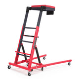 Garvee Top Automotive Creeper Adjustable Height 49.21-68.89" 400 LBS Capacity 6 Swivel Caster Wheels Foldable Steel Frame for Garage Maintenance - Red 1