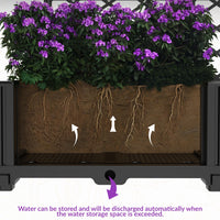 Garvee 3 PCS Raised Garden Bed with Trellis, 114.2" x 63" Plastic Planter Box for Climbing Plants, Outdoor Vertical Garden with Privacy Screen for Patio, Balcony, Backyard – Sturdy & Lightweight