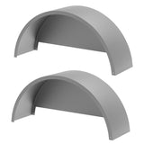 Garvee Single Axle Trailer Fenders for 14"-16" Wheels - Durable Steel, Rust-Resistant Electrophoretic Welding Surface, 32"x9"x15" for Utility and Landscape Trailers - Silver