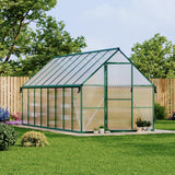 Garvee 8X16FT Polycarbonate Greenhouse with Aluminum Frame, Polycarbonate Greenhouse for Outdoors, Greenhouses with Ventilation and Rain Gutter, Aluminum Large Walk-in Greenhouses for Outside