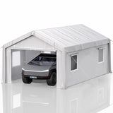 Garvee 13' X 20' Heavy-Duty Carport with Detachable Sidewalls, Front & Rear Doors, Sandbags for Cars, Boats, Trucks & Motorcycles, White - White