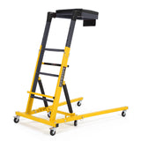 Garvee Automotive Top Creeper Adjustable Height 49.21-68.89" 400 LBS Capacity 6 Swivel Casters Steel Frame Foldable Garage Use - Yellow