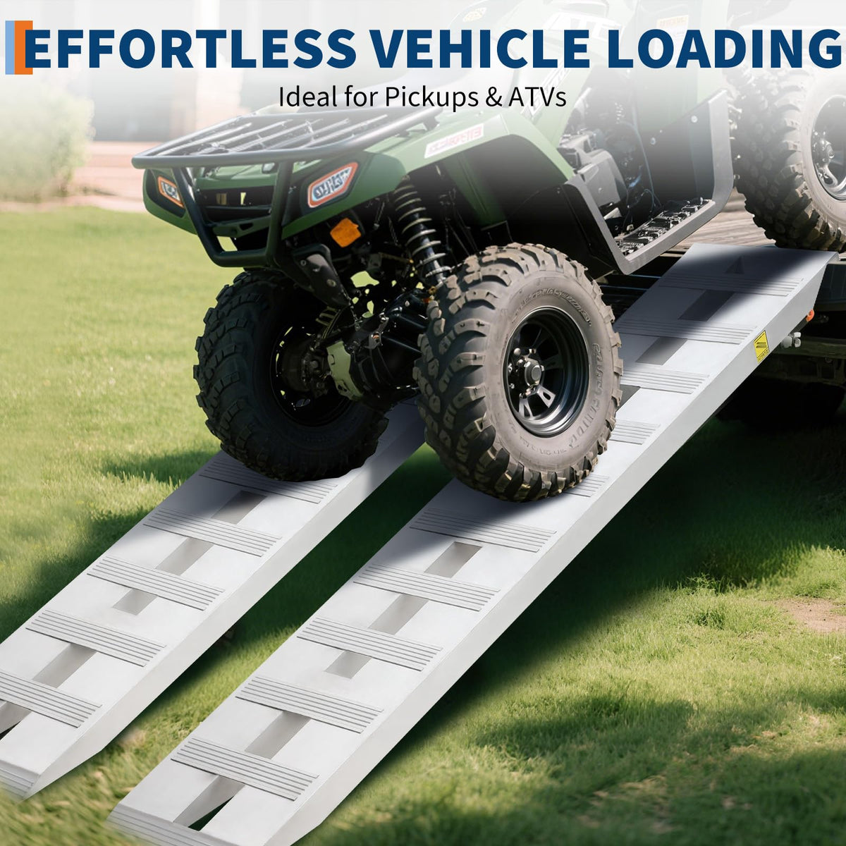 GARVEE aluminum trailer ramps for effortless vehicle loading with UTV