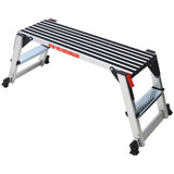 Garvee Aluminum Folding Work Platform, 40" x 12" x 20" Heavy Duty Step Ladder with 330 lbs Capacity, Non-Slip Drywall Bench Stool for Painting, Car Washing, Cleaning