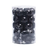 Garvee 34 Pieces Shatterproof Christmas Ornaments Set, Christmas Decorations 1.57 Inch Silver Plastic Ball Decor for Xmas Tree, Christmas Balls Indoor Outdoor Holiday Party Wedding Decoration, Black - Black