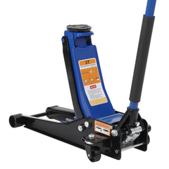 Garvee 3 Ton Low Profile Floor Jack, Professional Low Profile Hydraulic Jack, Heavy Duty Steel Racing Floor Jack with Dual Piston Quick Lift Pump,Lift Range 3"-19.5",Hydraulic Car Jack, Blue - Blue+Black