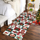 Garvee Christmas 2x8 Runner Rug with Festive Prints, Non-Slip & Washable, Soft Low Pile Material, Kid & Pet Friendly, Ideal for Kitchen & Entryway - Christmas Multicolor Red & Green