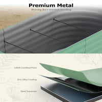 Garvee 10' X 4' X1.5' Beige Oval Galvanized Steel Raised Garden Bed Kit Durable Modular Metal Planter Open Bottom for Vegetables Flowers Herbs