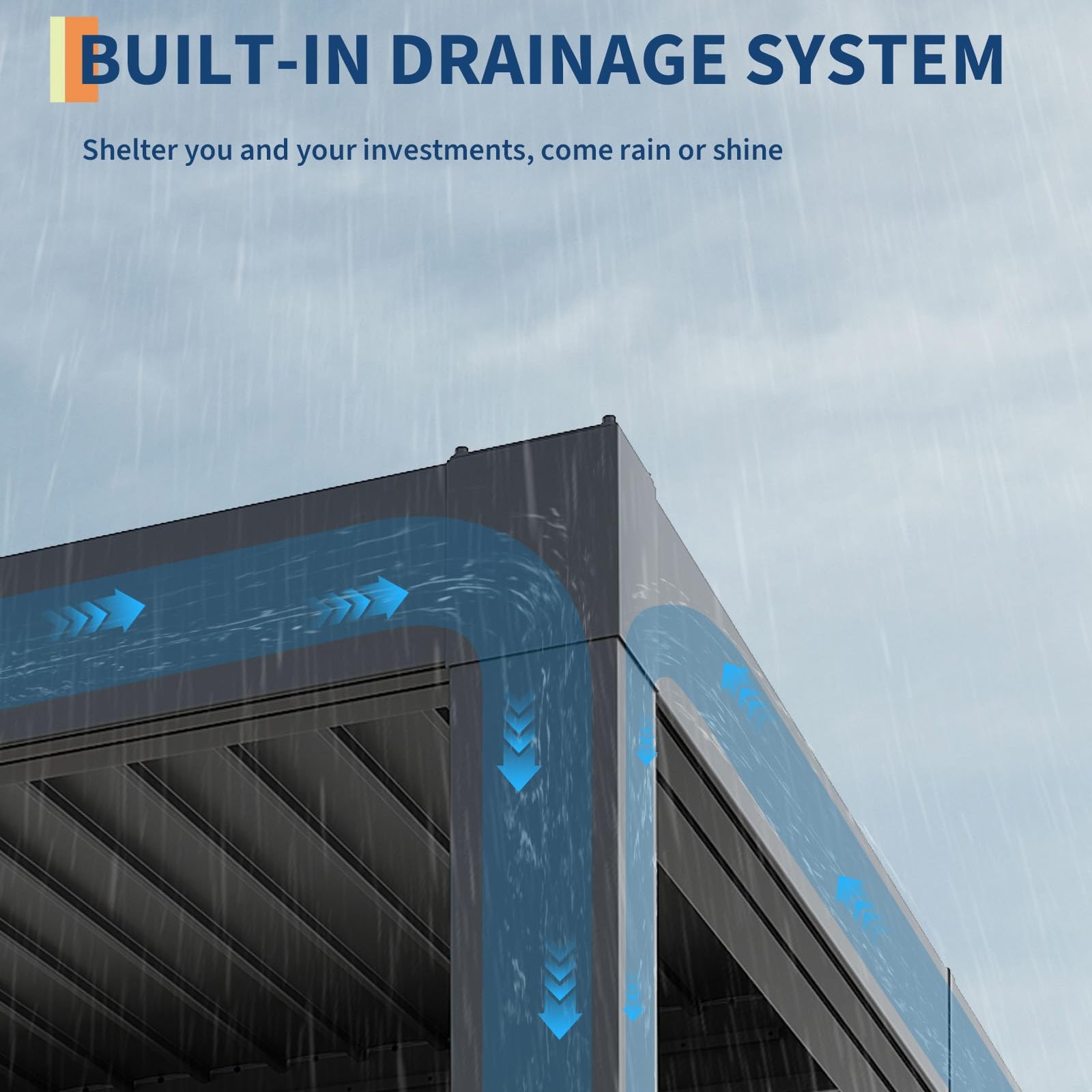 Garvee All-Aluminum Louvered Pergola 10' x 12', Outdoor Pergola with Adjustable Louvered Roof, Reinforced Aluminum Frame, Integrated Drainage System, Hardtop Gazebo for Patio, Deck, Gray