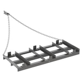 Garvee 4FT Drag Harrow for ATV Tractor UTV, Heavy Duty Steel, Adjustable Width, 6FT Chain Link, Tow Behind, Yard Field Pasture - Gray