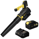 Garvee Cordless Leaf Blower 20V Brushless Motor Turbo Boost Lightweight Lithium Battery Yard Cleaning Patio Lawn Care - Black & Yellow