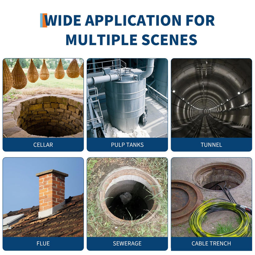 Typical applications of confined space tripod kit in wells, tanks, tunnels, and sewers