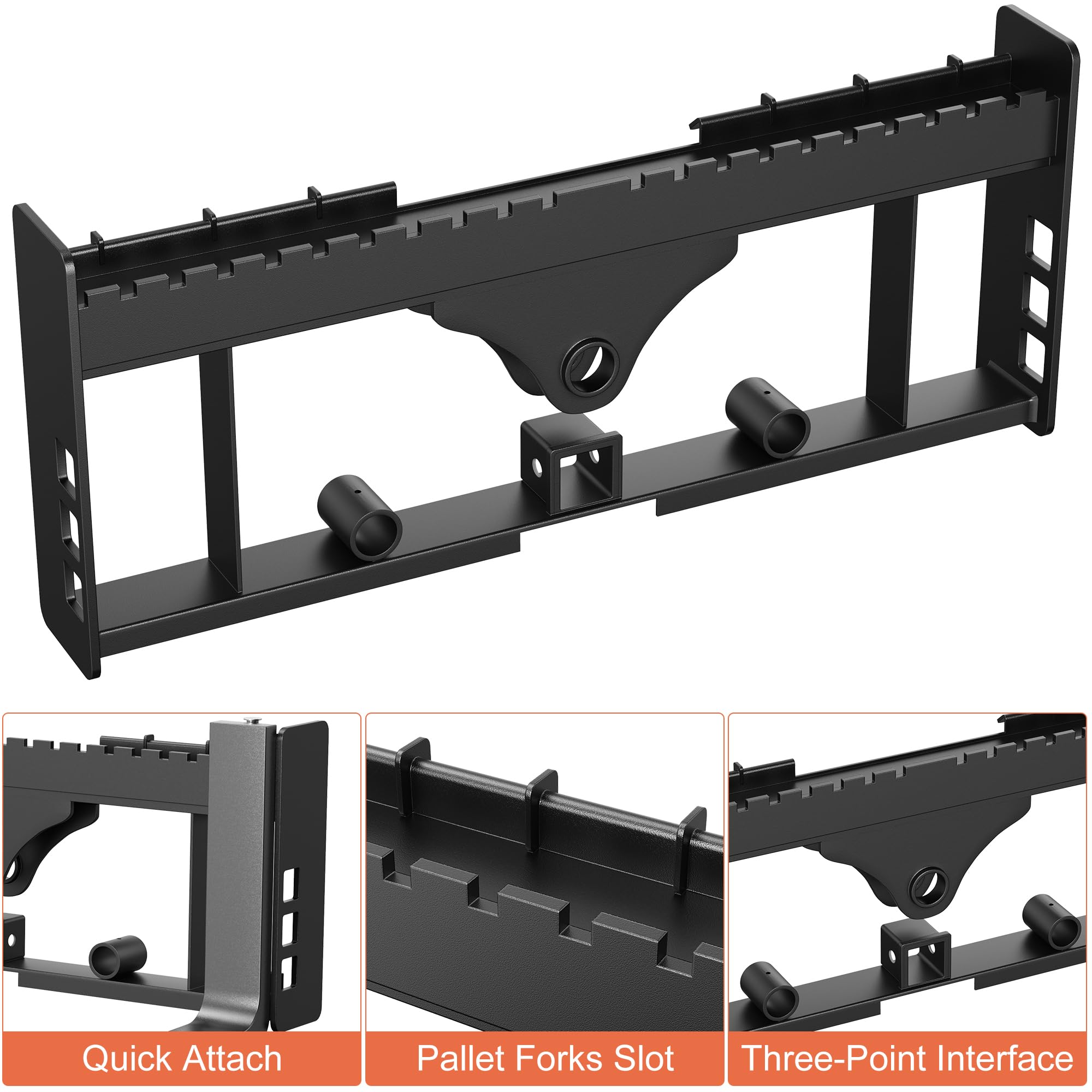 45 2500lbs Skid Steer Pallet Attachment Blades WithReceiver Hitch Spear Sleeves 05 Kp 45 2500lbs Skid Steer Pallet Attachment Blades WithReceiver Hitch Spear Sleeves 05 Kp
