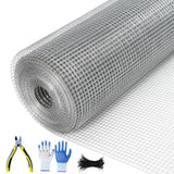 Garvee 19 Gauge Hardware Cloth 1/2 Inch Mesh 48INx100FT - Heavy-Duty Galvanized Steel, Rust-Resistant, Flexible DIY, Garden & Poultry Protection - Silver