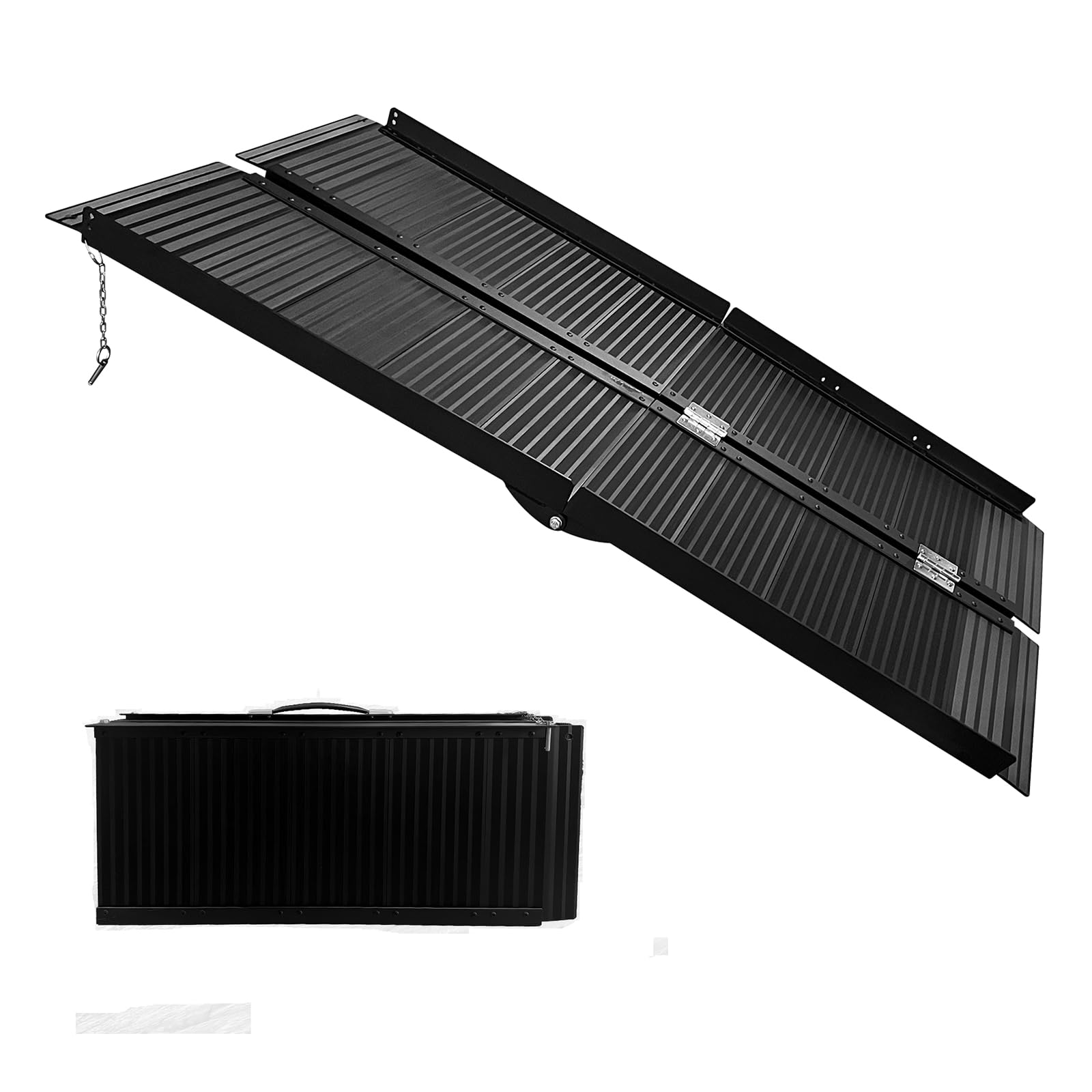 Garvee 5FT Portable Wheelchair Ramp - 600LB Aluminum Folding w/Non-Sli