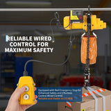 Garvee 2200 lb 1500W G100 Electric Chain Hoist, 10' lift with double chain, for Garage & Warehouse, Single Phase - 10Ft