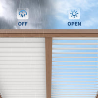 Garvee Adjustable Roof & Integrated Drainage - Aluminum Louvered Pergola Gazebo - Reinforced Frame for Patio, Deck, Backyard, Garden - Durable Outdoor Hardtop Shelter - Wood Grain Color, 10x12FT