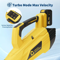 Garvee Leaf Blower Cordless Brushless- 20V Electric Leaf Blower 700CFM & 2 Speed Modes with Charger, 1*4.0Ah Battery Powered for Lawn Care,Yellow