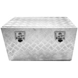 Garvee 36 Inch Aluminum Tool Box for Pickup Truck Bed, RV Trailer - T-Handle Lock, Drop-Down Door, Corrosion-Resistant, Under-Vehicle Mount, Durable Storage - Silver