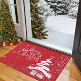 Garvee Christmas Letter Printed Area Rug Red Green Gold Foldable Low Pile Polyester Non Slip Stain Resistant 2x3 to 5x8 ft Living Room Bedroom - Red