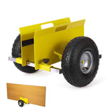 Garvee Panel Dolly Adjustable Drywall Mover 600 LBS Capacity Alloy Steel 10" Inflatable Tires Anti-Scratch Mats All Terrain Transport - Yellow