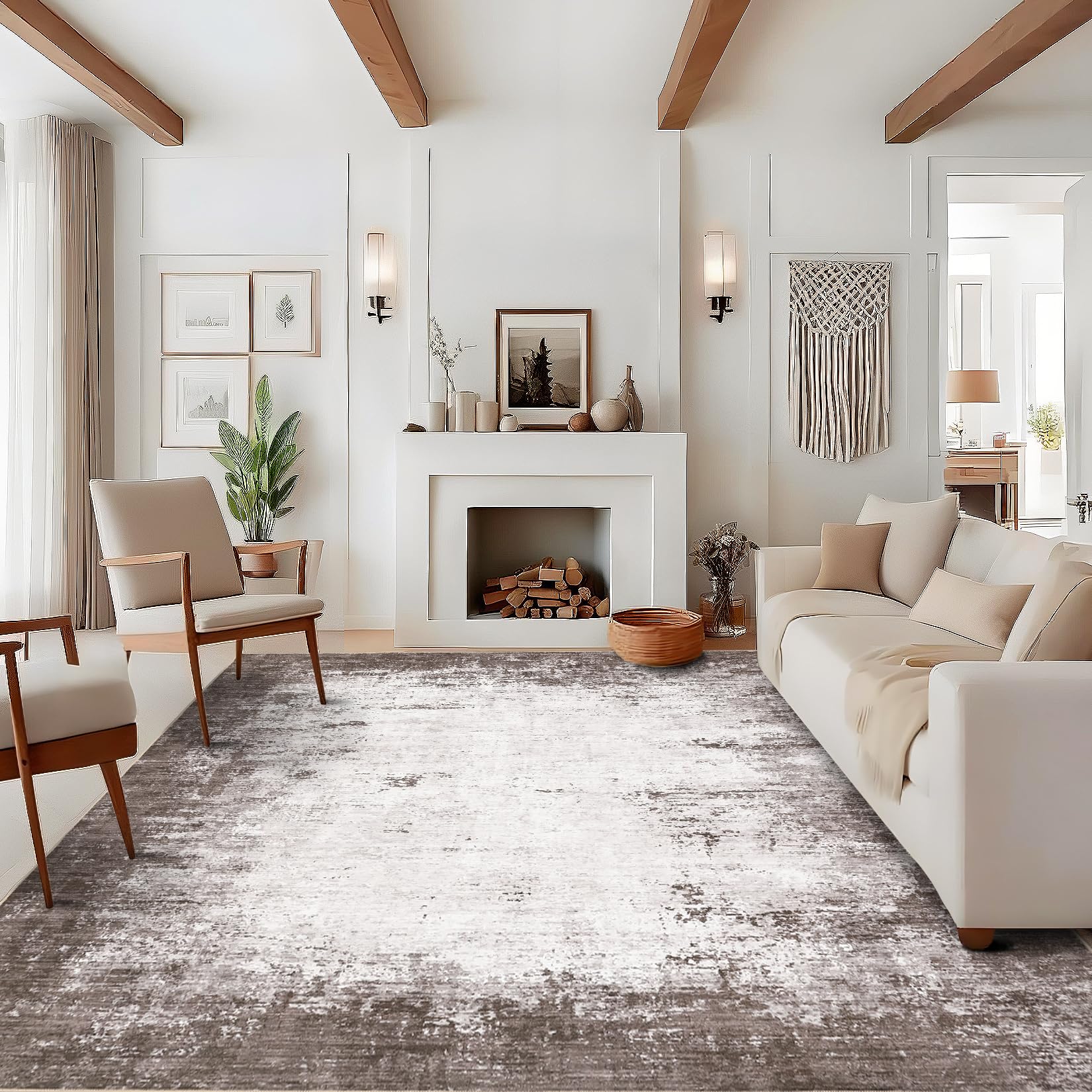 Garvee Extra Large Living Room Rugs 10x13 Non-Slip Abstract Accent Rug ...