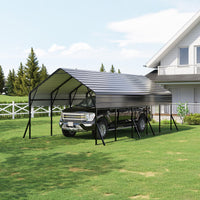 Garvee 13' X 26' X 11' Heavy Duty Metal Carport Kit – Reinforced Frame & Anchors – 100MPH Wind & 35PSF Snow Rated – Shelter for 2 Cars, Trucks, Boats, RVs, Tractors – Easy Assembly