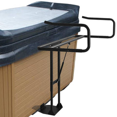 Garvee Hydraulic Swimming Pool Spa Cover Lift Adjustable Height 30''-40'' Wide 53''-93'' Aluminum U-Arms Foldable Space-Saving Hot Tub - Black