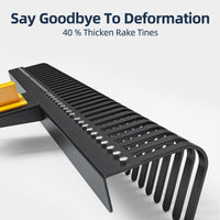 Garvee Landscape Rake for Tractor 60" Wide Coverage Hard Stainless Steel Tines 3-Point Hitch Easy Install Lawn and Garden，Rake Gravel Driveway